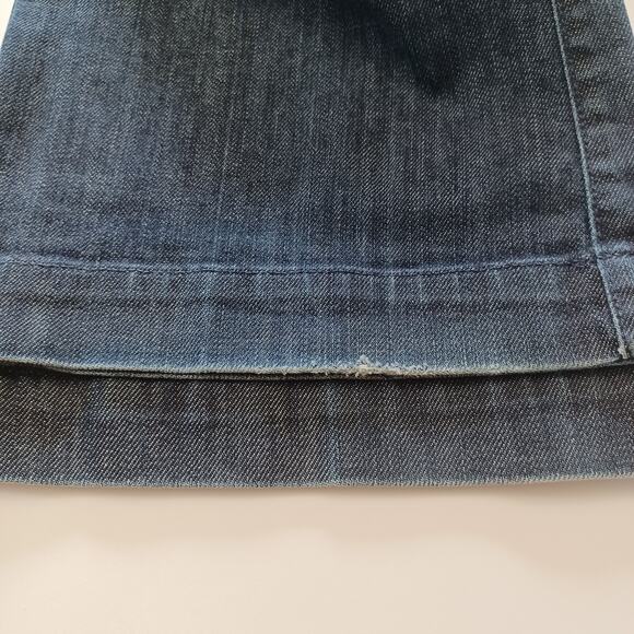 7 for all Mankind DOJO Jeans Size 29 Mercer Lattice Pockets Dark Wash Flare EUC - Picture 9 of 12